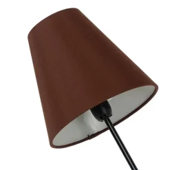Design vloerlamp zwart met stoffen kappen 3-lichts - Melis