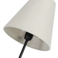 Design vloerlamp zwart met stoffen kappen 3-lichts - Melis