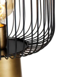 Design vloerlamp zwart met goud - Mayelle