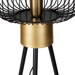 Design vloerlamp zwart met goud - Mayelle