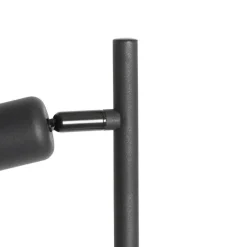 Design vloerlamp zwart met goud 3-lichts - Noud