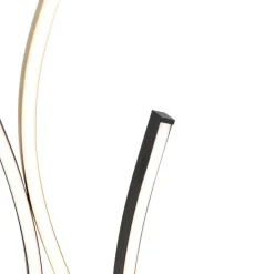 Design vloerlamp zwart met goud incl. LED dimbaar - Blaze