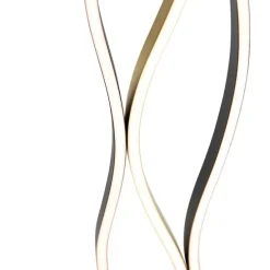 Design vloerlamp zwart met goud incl. LED dimbaar - Blaze