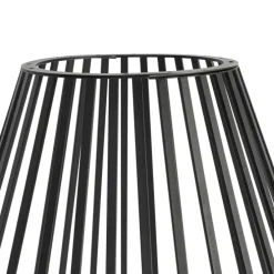 Design vloerlamp zwart met opaal 110 cm IP44 - Angela