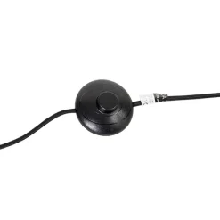 Design vloerlamp zwart met amber glas - Qara