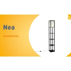 Design vloerlamp zwart met wit incl. LED - Nea