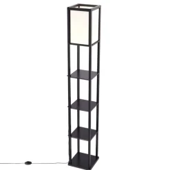 Design vloerlamp zwart met wit incl. LED - Nea