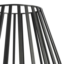 Design vloerlamp zwart met opaal 70 cm IP44 - Angela