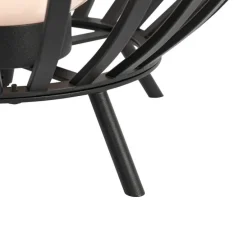 Design vloerlamp zwart met opaal 70 cm IP44 - Angela