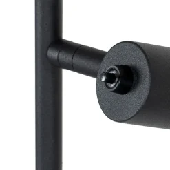 Design vloerlamp zwart met goud 2-lichts - Stijn