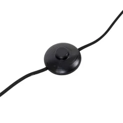 Design vloerlamp zwart met smoke glas - Qara Down