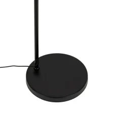 Design vloerlamp zwart met smoke glas - Chico