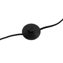 Design vloerlamp zwart met smoke glas - Dome