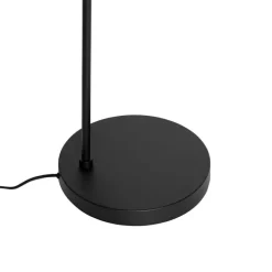 Design vloerlamp zwart met goud glas - Bert