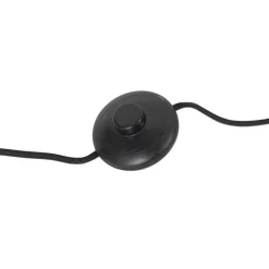 Design vloerlamp zwart met smoke glas - Bliss