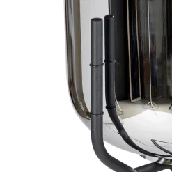 Design vloerlamp zwart met smoke glas - Bliss