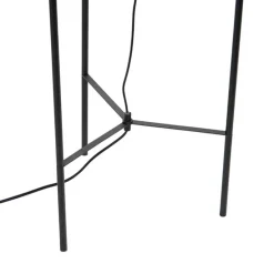 Design vloerlamp zwart met smoke glas - Bliss