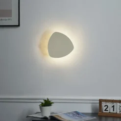 Design wandlamp beige organisch 20 cm 2-lichts - Pulley