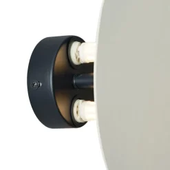 Design wandlamp beige organisch 20 cm 2-lichts - Pulley