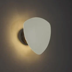 Design wandlamp beige organisch 20 cm 2-lichts - Pulley