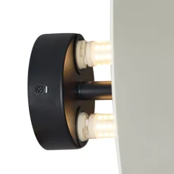 Design wandlamp beige organisch 32cm 2-lichts - Pulley
