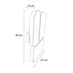Design wandlamp brons 3-lichts - Planes