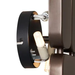 Design wandlamp brons 3-lichts - Planes