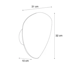 Design wandlamp brons organisch 32cm 2-lichts - Pulley