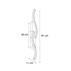 Design wandlamp donker brons 3-staps dimbaar 2-lichts - Bummy