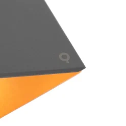 Design wandlamp grijs met koperen binnenkant - Fold