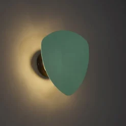 Design wandlamp groen organisch 20 cm 2-lichts - Pulley