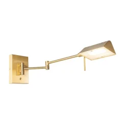 Design wandlamp messing incl. LED dimbaar - Notia