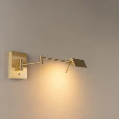 Design wandlamp messing incl. LED dimbaar - Notia