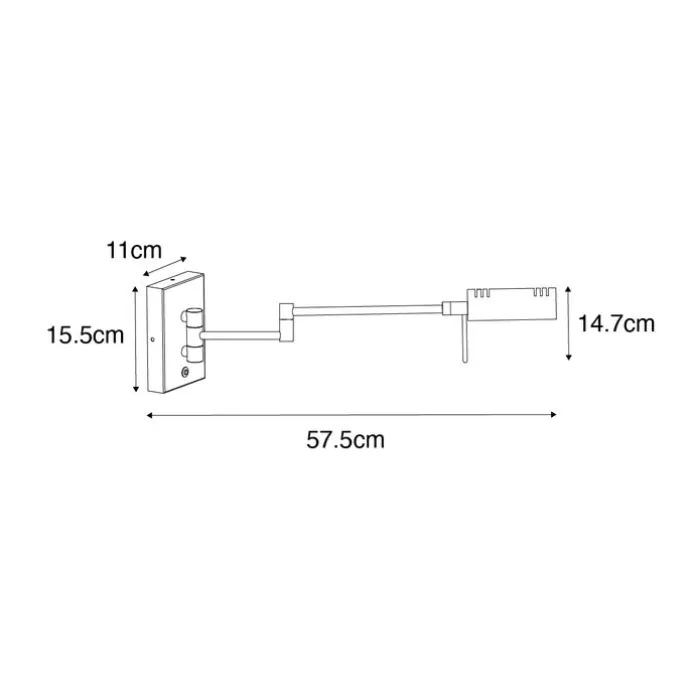 Design wandlamp staal incl. LED dimbaar - Notia