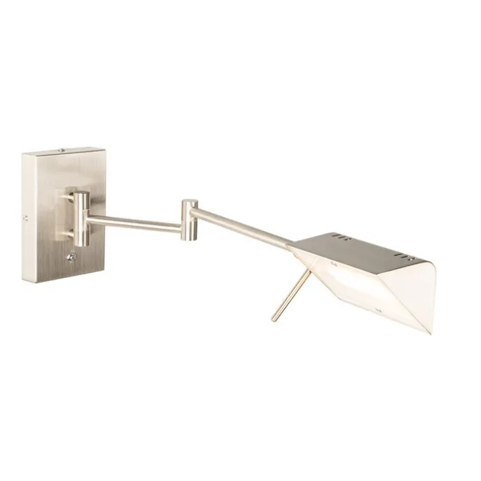 Design wandlamp staal incl. LED dimbaar - Notia