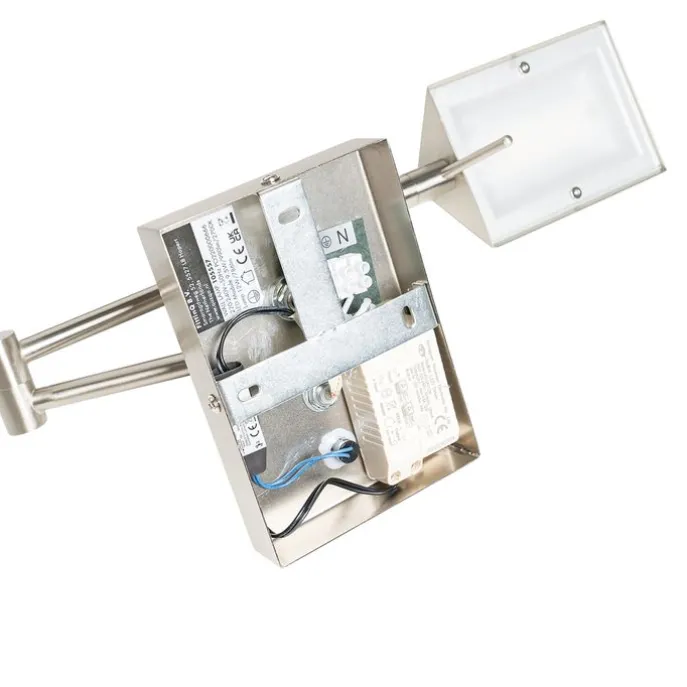 Design wandlamp staal incl. LED dimbaar - Notia