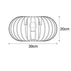 Design wandlamp wit 39 cm - Johanna
