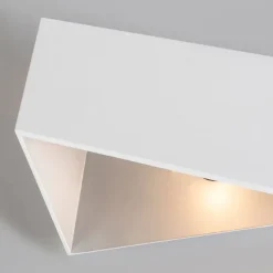Design wandlamp wit met zilveren binnenkant - Fold
