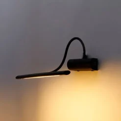 Design wandlamp zwart 32 cm incl. LED met dimmer - Tableau