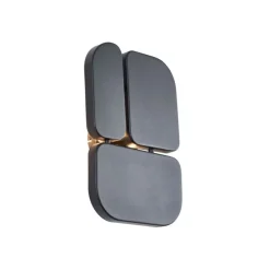 Design wandlamp zwart 3-lichts - Planes