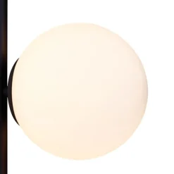 Design wandlamp zwart met mat glas 3-lichts - Vertical