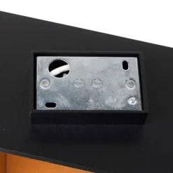 Design wandlamp zwart met gouden binnenkant - Fold