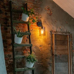 Design wandlamp zwart met smoke glas - Dome