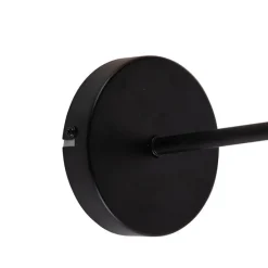 Design wandlamp zwart met smoke glas - Dome