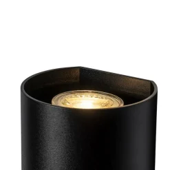 Design wandlamp zwart rond GU10 50mm - Sabbir