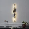 Design wandlamp zwart 3-staps dimbaar 2-lichts - Bummy