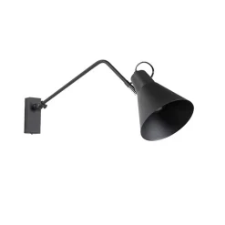 Design wandlamp zwart verstelbaar - Luna