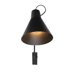 Design wandlamp zwart verstelbaar - Luna