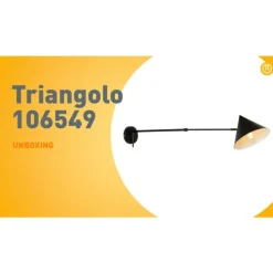 Design wandlamp zwart verstelbaar - Triangolo