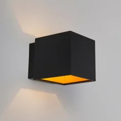 Design wandlamp zwart/goud incl. LED - Caja